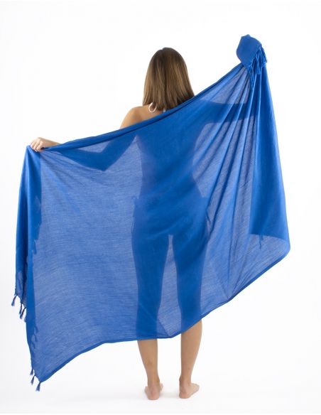 Sarong viscosa flecos unis