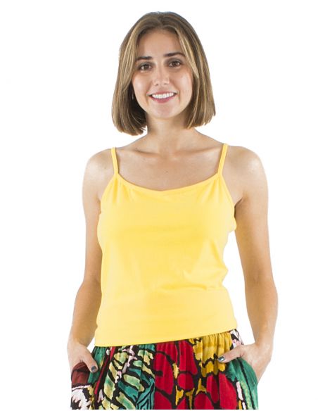 Camiseta 95% algodon 5% elastano tirantes lisa