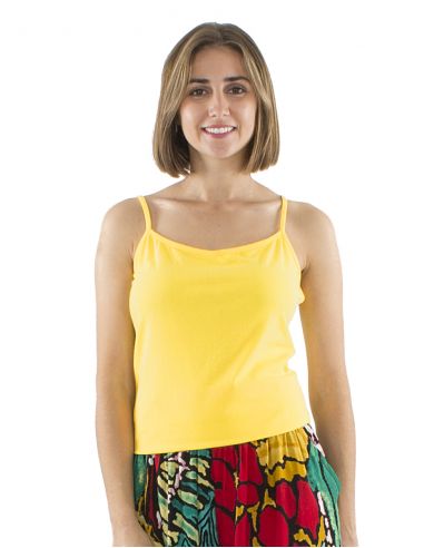 Camiseta 95% algodon 5% elastano tirantes lisa