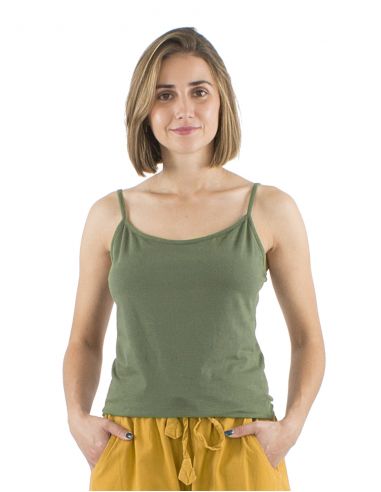 Camiseta 95% algodon 5% elastano tirantes lisa