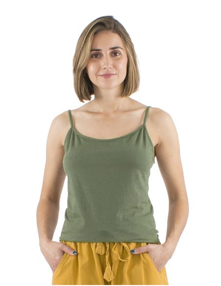 Camiseta 95% algodon 5% elastano tirantes lisa