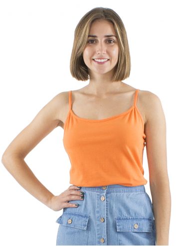 Camiseta 95% algodon 5% elastano tirantes lisa