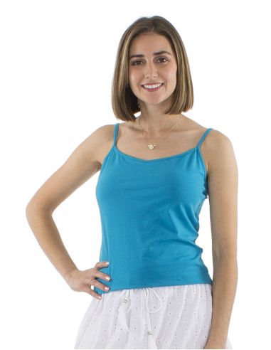 Camiseta 95% algodon 5% elastano tirantes lisa