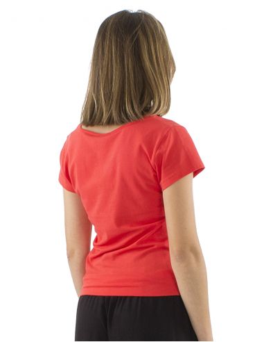 Camiseta 95% algodon 5% elastano mangas cortas lisa