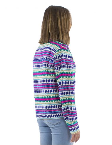 Chaqueta 70% algodon 28% acrilico 2% poliester hilo metalico Jacquard