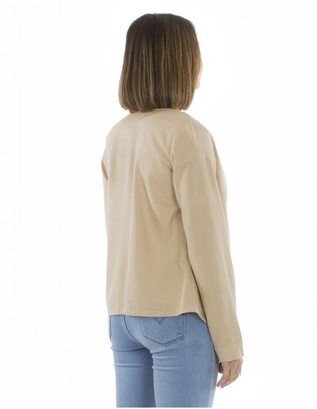 Chaqueta 70% viscosa 30% lino 2 bolsillos