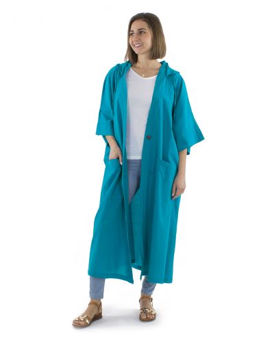 Chaqueta algodon lisa capuCha sw