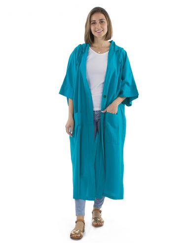 Chaqueta algodon lisa capuCha sw