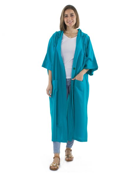 Chaqueta algodon lisa capuCha sw