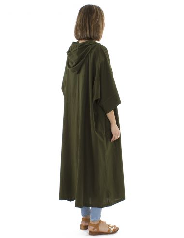 Chaqueta algodon lisa capuCha sw