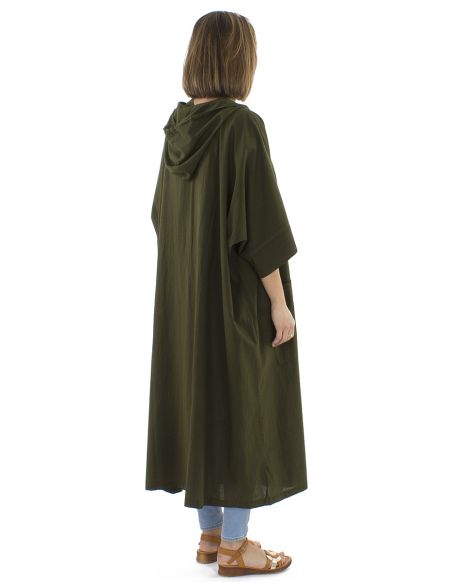 Chaqueta algodon lisa capuCha sw