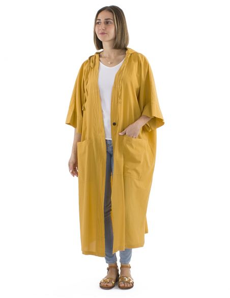 Chaqueta algodon lisa capuCha sw