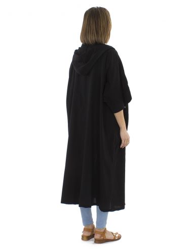 Chaqueta algodon lisa capuCha sw