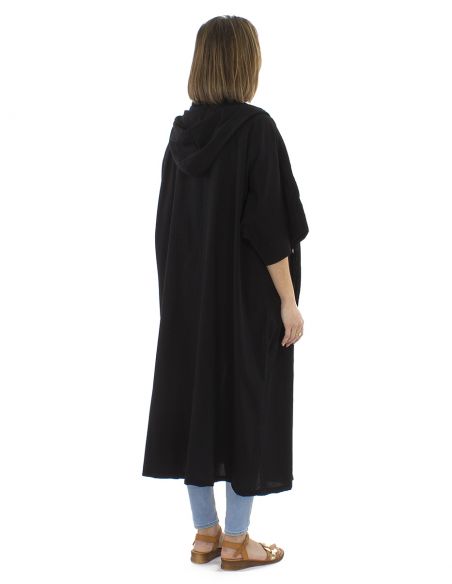 Chaqueta algodon lisa capuCha sw