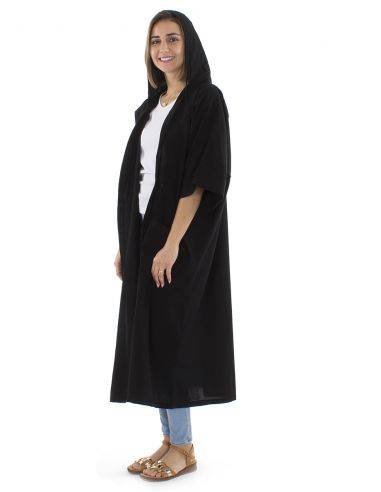 Chaqueta algodon lisa capuCha sw