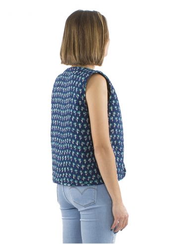 Chaleco algodon acolChado botones redondos con bolsillos