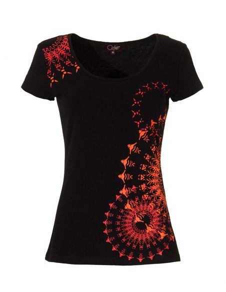 Camiseta 97% algodon 3% elastano mangas cortas estampado place