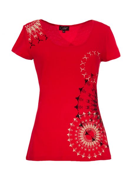 Camiseta 97% algodon 3% elastano mangas cortas estampado place