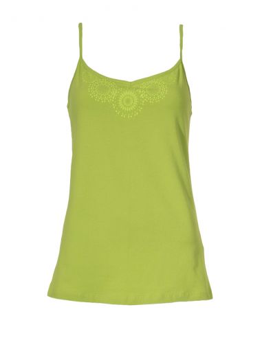 Camiseta 95% algodon 5% elastano tirantes dibujo mandala