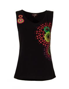 Camiseta 97% algodon 3% elastano debardeur estampado place 2