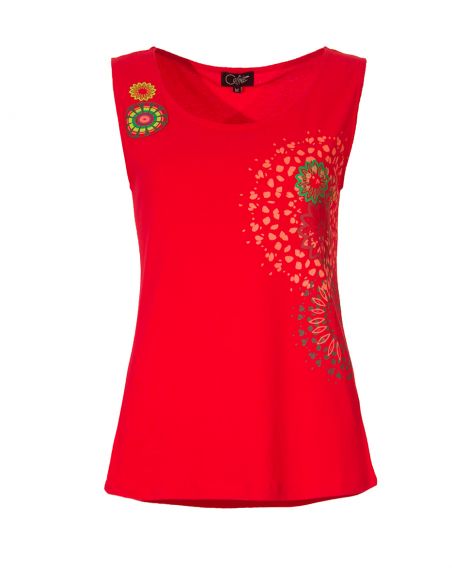 Camiseta 97% algodon 3% elastano debardeur estampado place