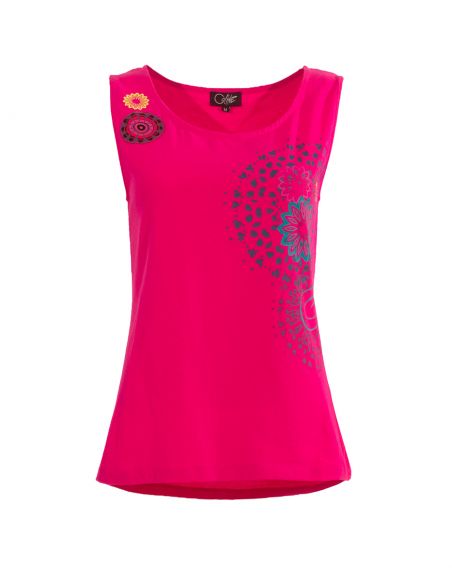 Camiseta 97% algodon 3% elastano debardeur estampado place