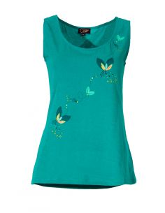 Camiseta 97% algodon 3% elastano debardeur estampado place 2