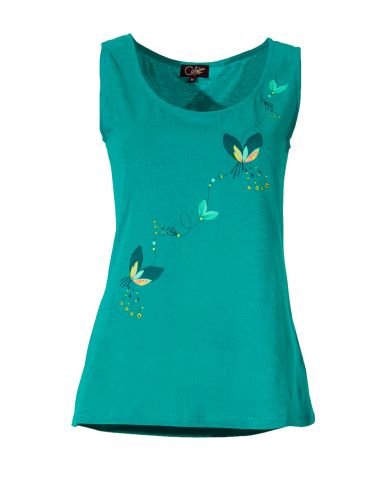 Camiseta 97% algodon 3% elastano debardeur estampado place