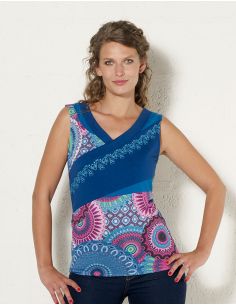 Camiseta 97% algodon 3% elastano estampado kenya 