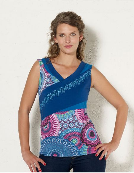 Camiseta 97% algodon 3% elastano estampado kenya 