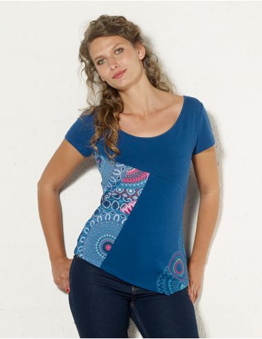 Camiseta 97% algodon 3% elastano estampado kenya 