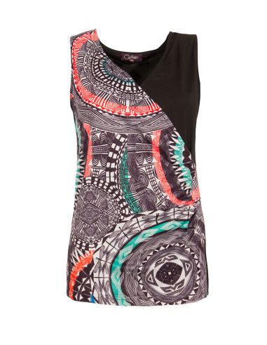 Camiseta 95% poliester 5% elastano estampado maori