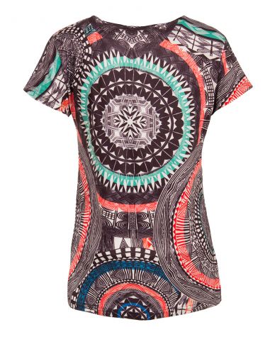 Camiseta 95% poliester 5% elastano estampado maori