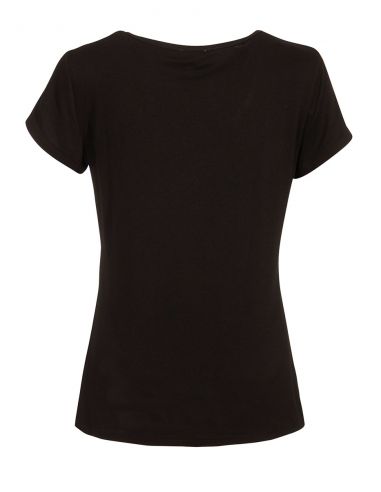 Camiseta 95% viscosa 5% elastano patch mangas cortas 