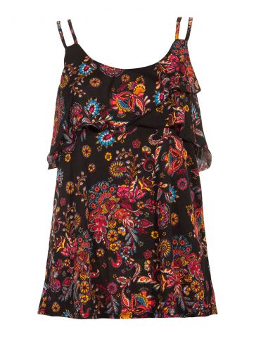 Camiseta 96% poliester 4% elastano sin mangas estampado rock