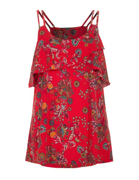 Camiseta 96% poliester 4% elastano sin mangas estampado rock