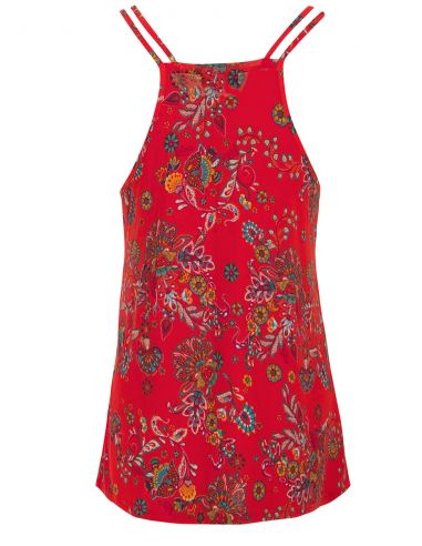 Camiseta 96% poliester 4% elastano sin mangas estampado rock