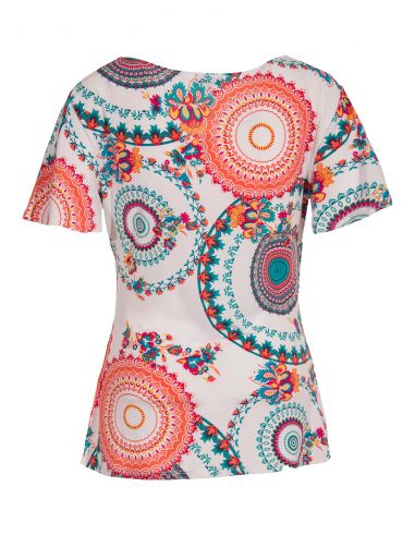 Camiseta 96% poliester 4% elastano mangas cortas estampado sublime