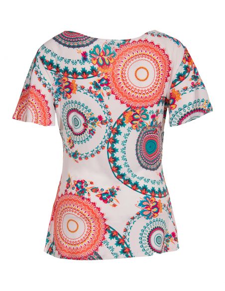 Camiseta 96% poliester 4% elastano mangas cortas estampado sublime