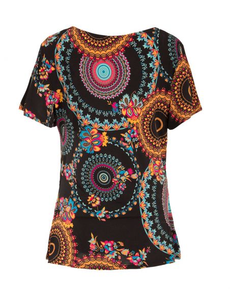 Camiseta 96% poliester 4% elastano mangas cortas estampado sublime