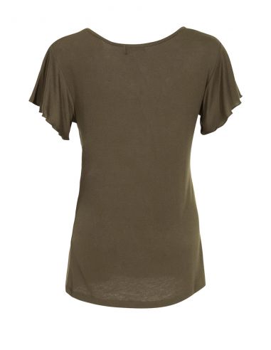 Camiseta 95% viscosa 5%elastano mangas cortas estampado 