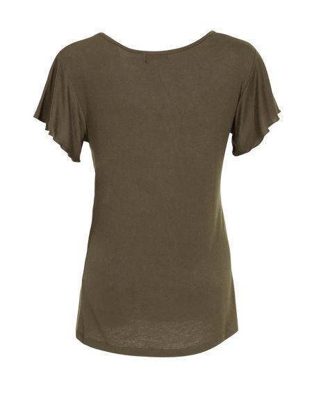 Camiseta 95% viscosa 5%elastano mangas cortas estampado 