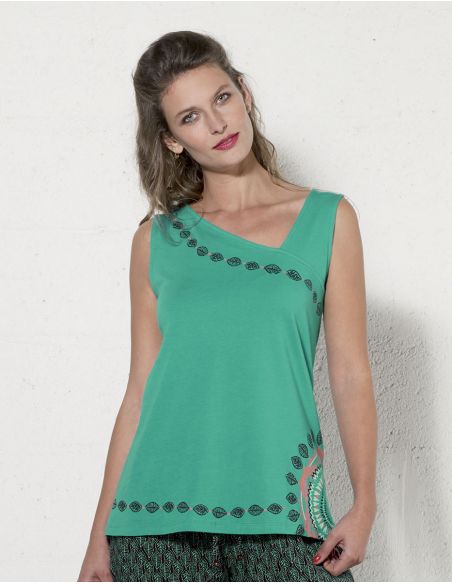 Camiseta 97% algodon 3% elastano estampado 