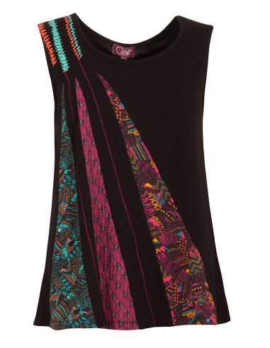 Camiseta 97% algodon 3% elastano sin mangas 2 estampados