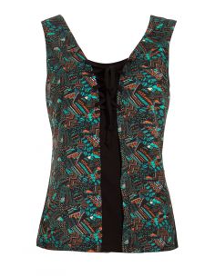 Camiseta 97% algodon 3% elastano sin mangas estampado funky 2