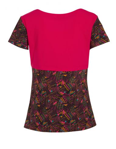 Camiseta 97% algodon 3% elastano mangas cortas estampado funky