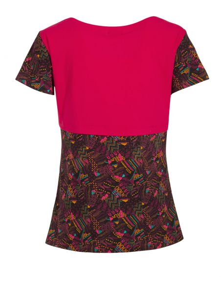 Camiseta 97% algodon 3% elastano mangas cortas estampado funky