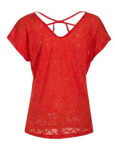 Camiseta 60% algodon 40% poliester devore con estampado mangas cortas 