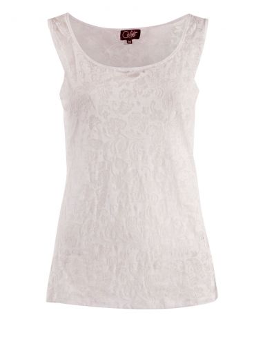 Camiseta 60% algodon 40% poliester devore sin mangas