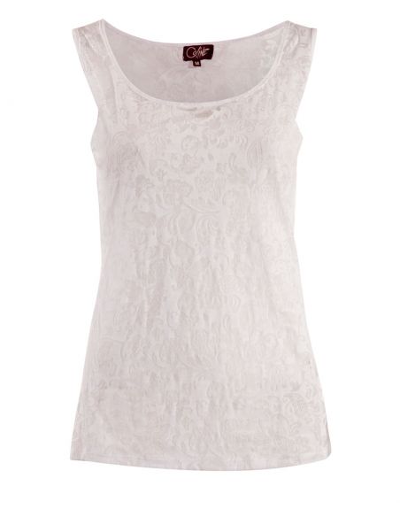 Camiseta 60% algodon 40% poliester devore sin mangas